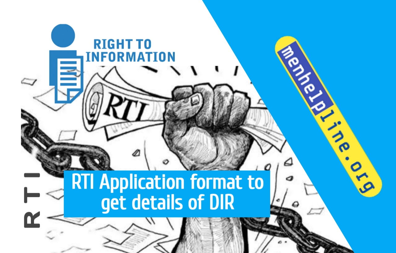 RTI Application format to get details of DIR